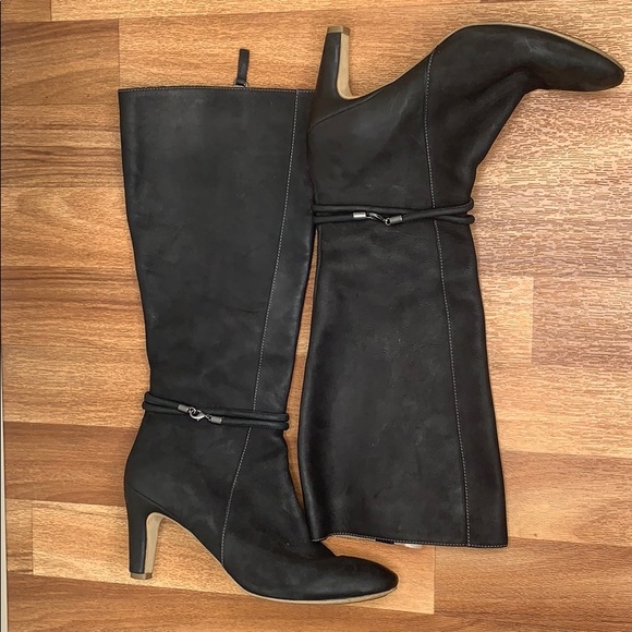 Ecco Shoes - Ecco | Leather | Knee High | Low Heel | Boots